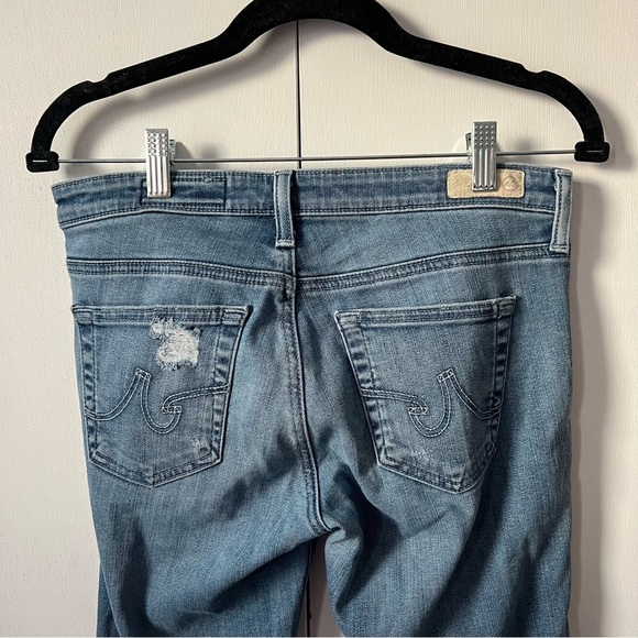Ag Adriano Goldschmied Cropped Jeans The Stilt Roll-Up Cigarette Distressed 28 - Picture 8 of 11